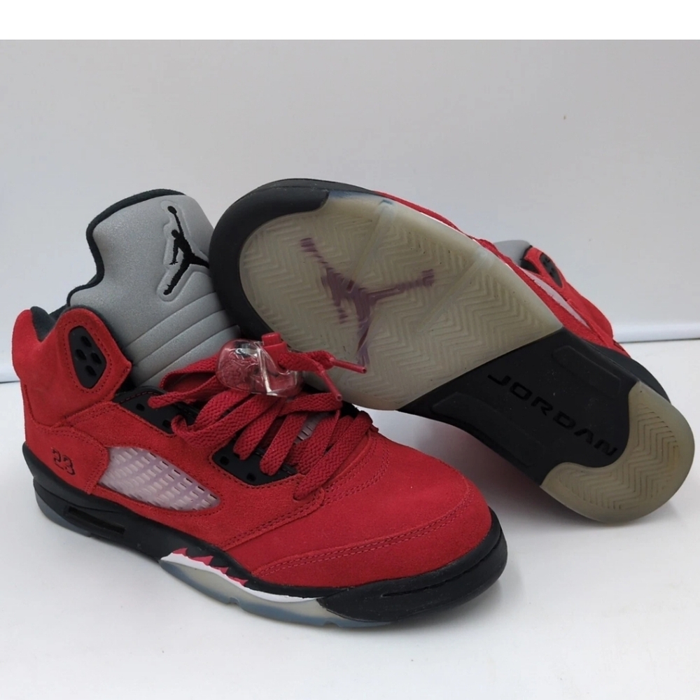Nike Air Jordan 5 Retro GS Raging Bull Varsity Red Suede Yth Size 6Y 440888 600